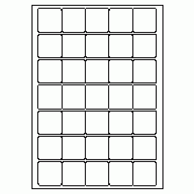 455 - Label Size 38mm x 38mm - 35 labels per sheet